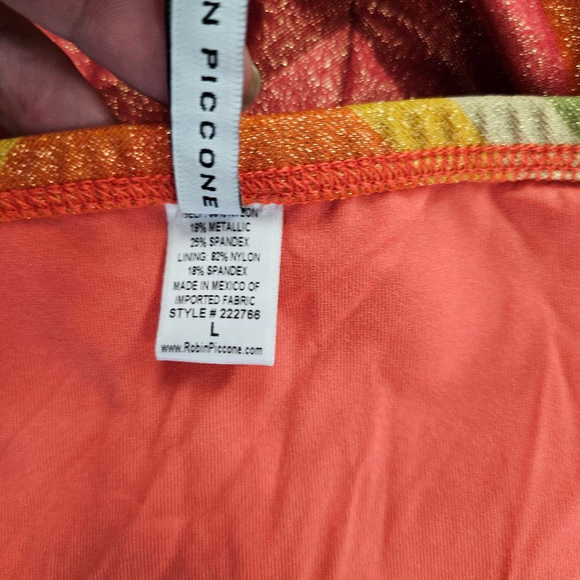 NWOT Robin Piccone Shiny Rainbow Bikini Bottom Sz L - Picture 4 of 8